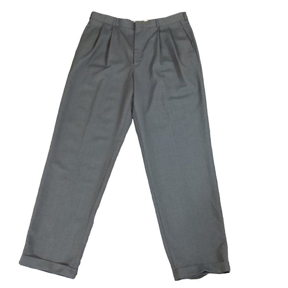 Dockers Slates Men's 38x33 Pleated Front Cuffed Trouser Pants Gray 282L